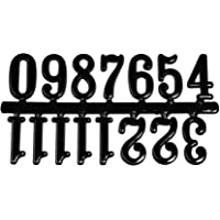 RAYHER HOBBY Dígitos para Relojes 8932200- 20 mm- autoadhesivos- Bolsa de 1 Juego- Color Negro